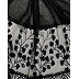 Cotton Leaf Design On Net With  Flowery Border Cotton Leaf Design On Net With  Flowery Border